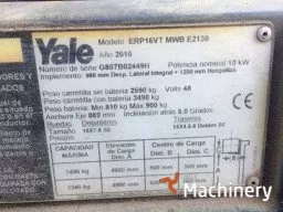 YALE ERP16VT MWB E2130 Three-wheel forklifts (2010 year) #1160