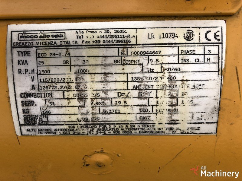 MECC ALTE ECO 28 Generators 10-50 kw #1621