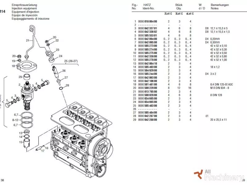 HATZ 2L41, 3L41, 4L41 dalys New diesel engines (2020 year) #2667