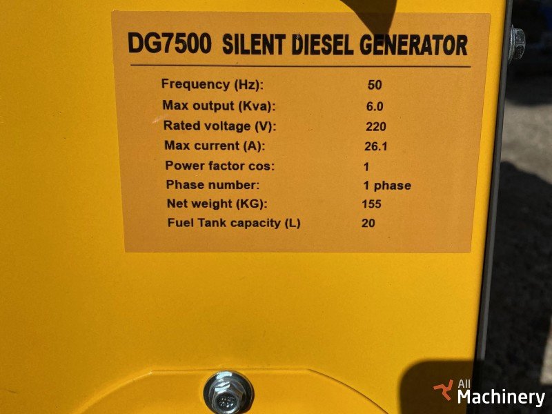OTHER King Toyo DG7500 Generators <10 kw #6938