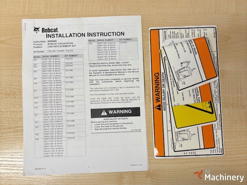 BOBCAT 7134657 Cabin and body spare parts #7752