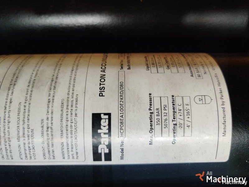 MANITOU Parker piston accumulator Loader hydraulics #8242