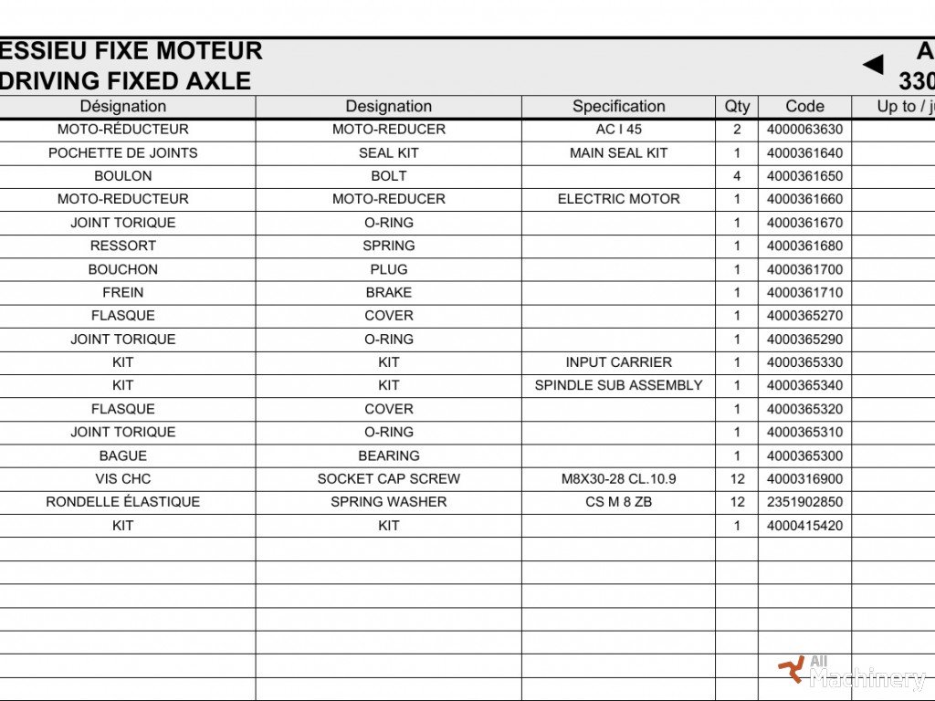 HAULOTTE Star 10 motor keltuvų elektros įrangos dalys #8377