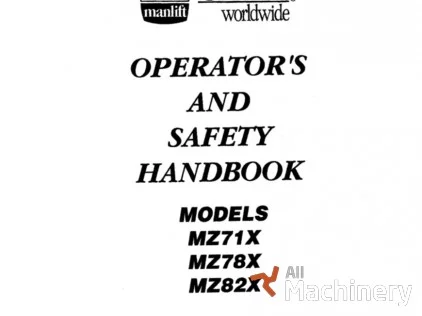 GROVE MZ71X Operator's manual Other parts for working platforms (1992 year) #8954