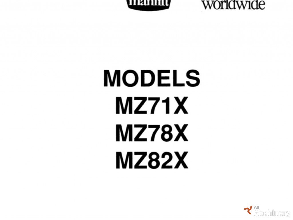 GROVE MZ82X Service manual kitos keltuvų dalys #8965