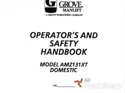 GROVE AMZ131XT Operator's manual Other parts for working platforms (1996 year) #8983