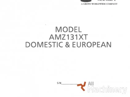 GROVE AMZ131XT Service manual Other parts for working platforms (1996 year) #8985