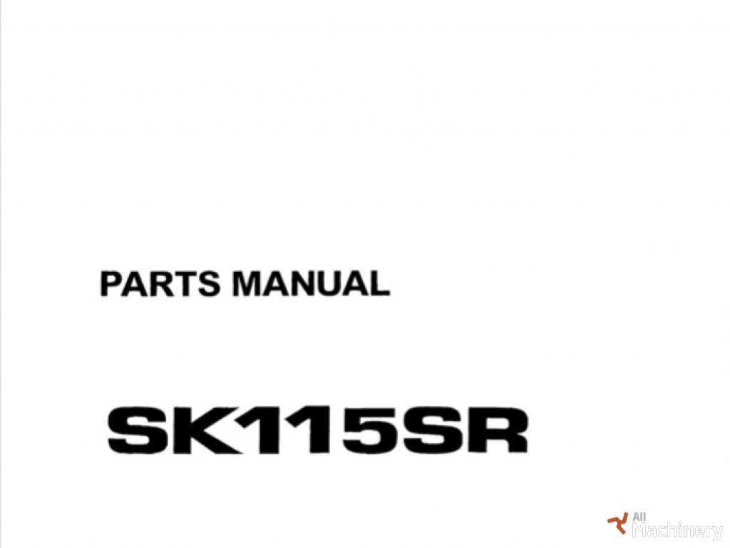 KOBELCO SK115SR Parts manual kitos dalys #9048