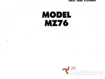 GROVE MZ76 Service manual Other parts for working platforms (1986 year) #9068