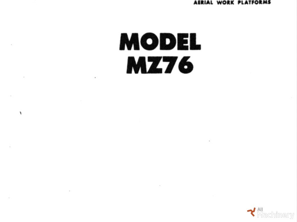 GROVE MZ76 Service manual kitos keltuvų dalys #9068
