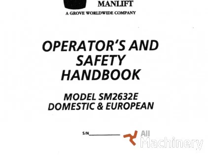 GROVE SM2632E Operator's manual Other parts for working platforms (1994 year) #9069