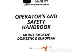 GROVE SM2632E Operator's manual Other parts for working platforms (1994 year) #9069