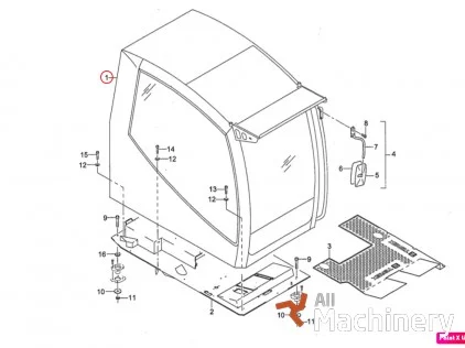TEREX 6130955 Cabin and body spare parts (2014 year) #9084
