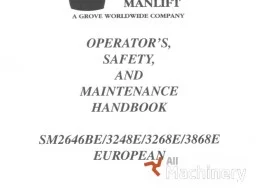 GROVE SM2646BE Operator's manual Other parts for working platforms (1999 year) #9102